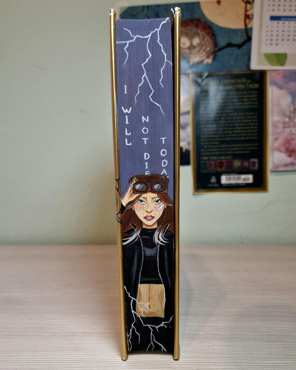 Fourth Wing Fore Edge Painting | Hand Painted Violet Edition Book (Collector's Item)