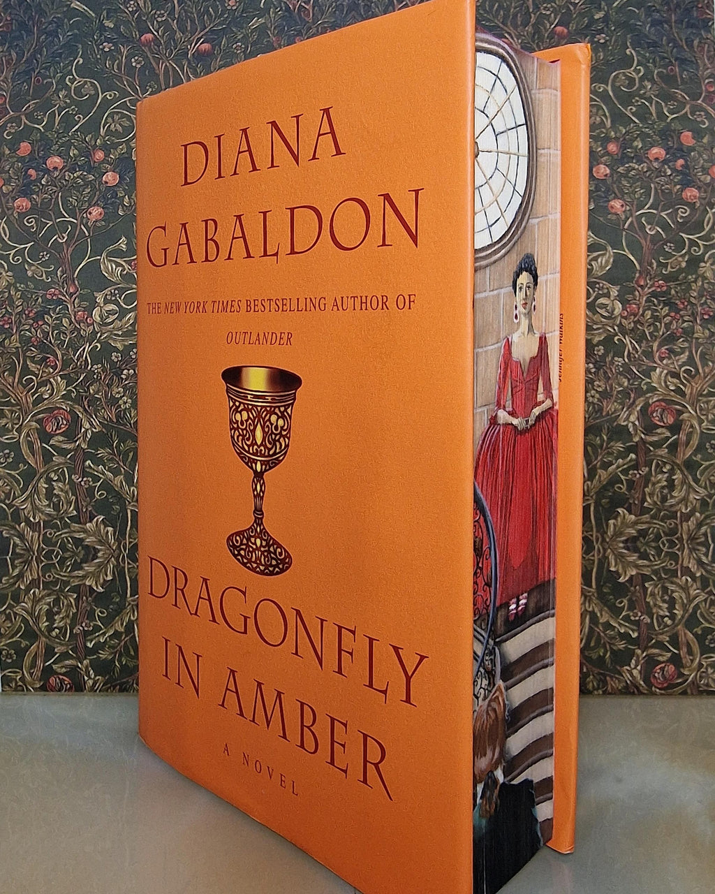 Handpainted 'Dragonfly in Amber' Book with Gauffered Edge (Pre-order)