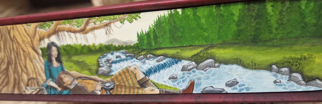 Pre-order Rare Handpainted Outlander Hardback Book by Diana Gabaldon with Fore-Edge Artwork