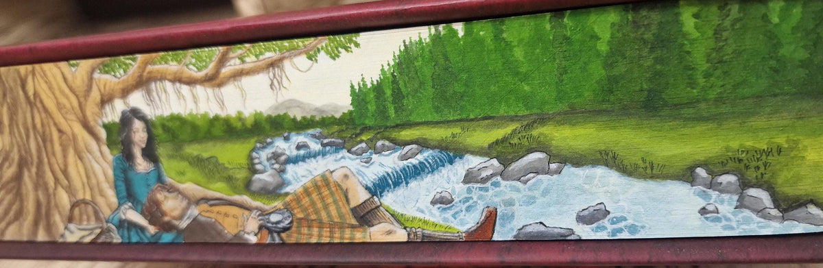 Pre-order Rare Handpainted Outlander Hardback Book by Diana Gabaldon with Fore-Edge Artwork