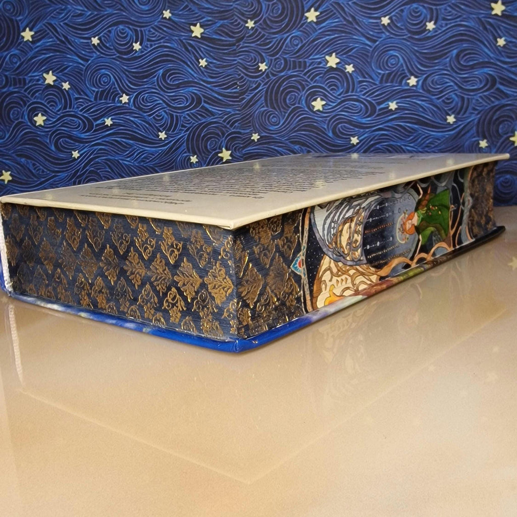 Pre-order Handpainted Silmarillion Hardback Book by J.R.R. Tolkien With Guaffered Edge (Embossed Pattern)
