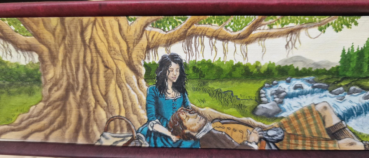 Pre-order Rare Handpainted Outlander Hardback Book by Diana Gabaldon with Fore-Edge Artwork