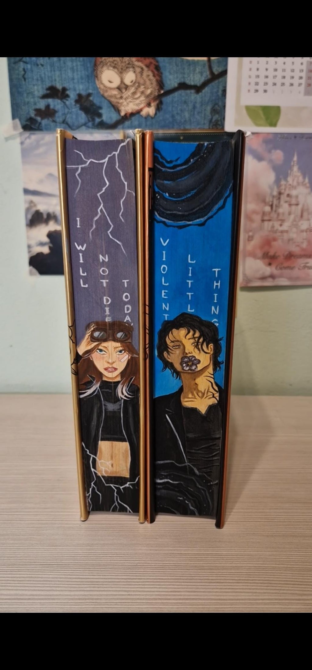 Fourth Wing Fore Edge Painting | Hand Painted Violet Edition Book (Collector's Item)