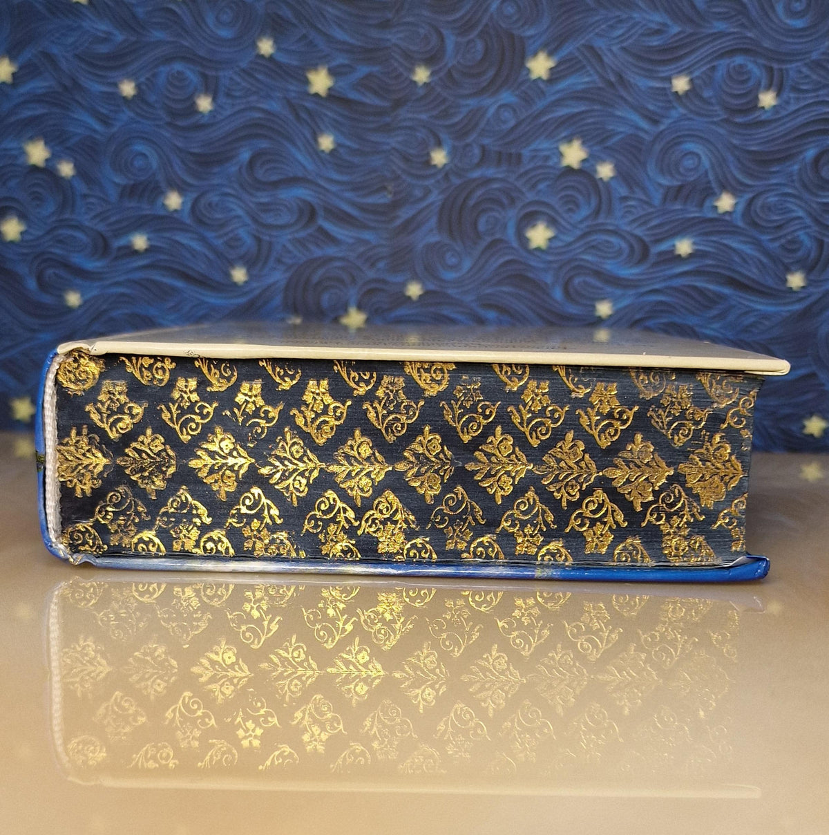 Pre-order Handpainted Silmarillion Hardback Book by J.R.R. Tolkien With Guaffered Edge (Embossed Pattern)