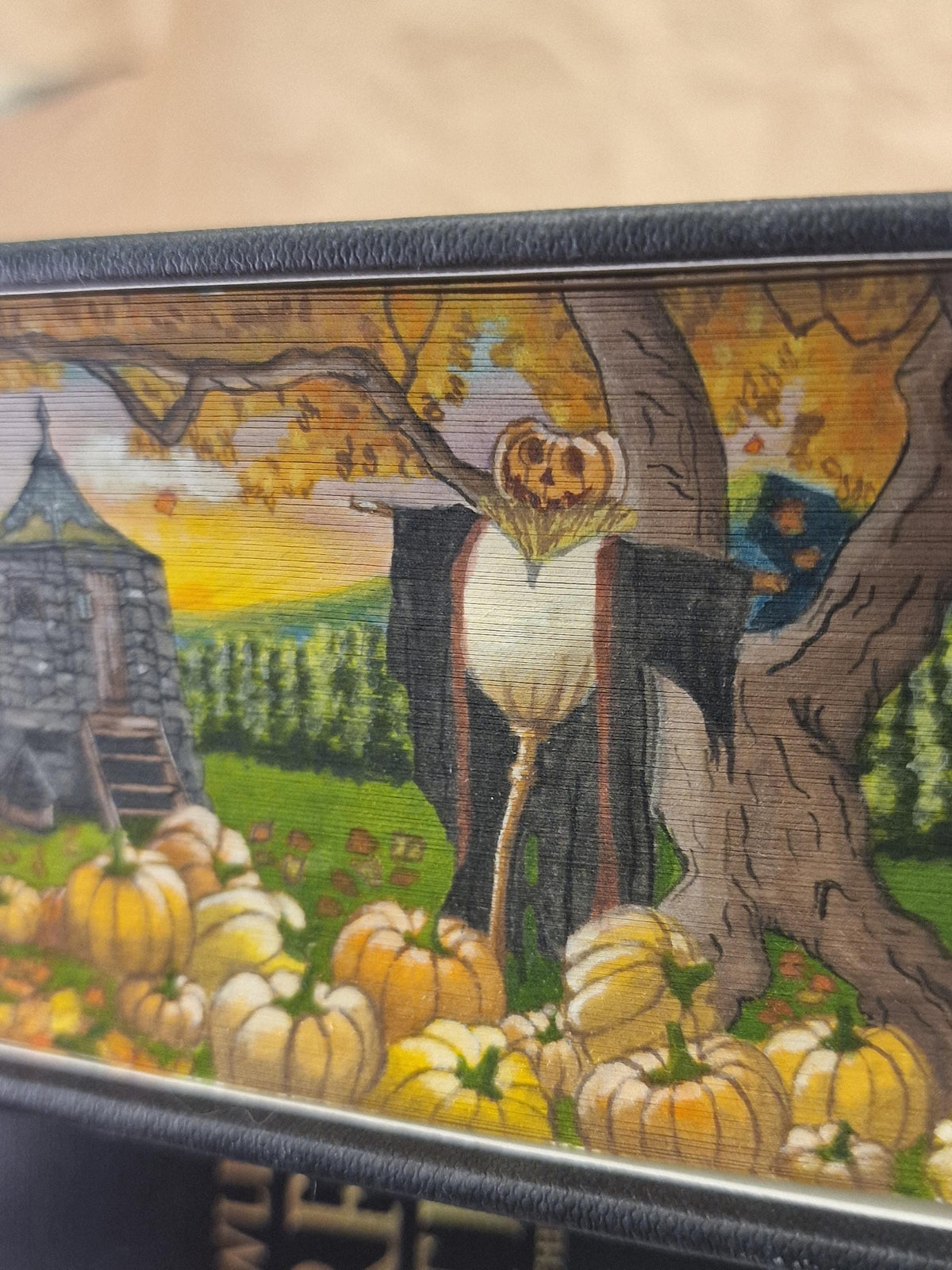 Made to Order Hardback Fore-Edge Painted HP Book, Hagrid's Hut, Thestrals, Halloween, Autumn Theme